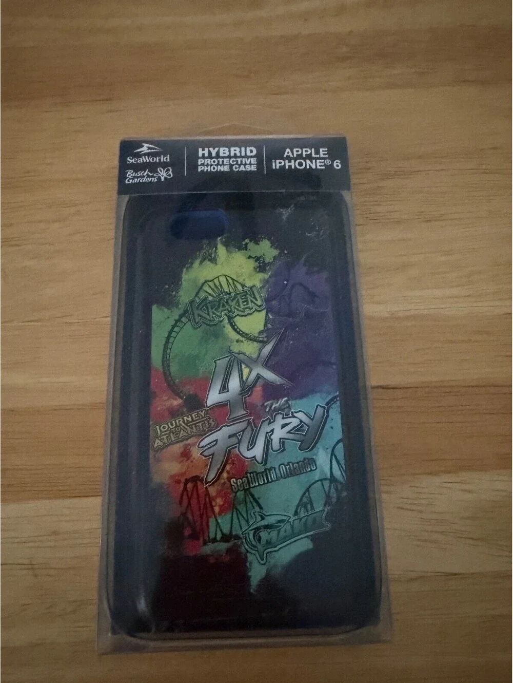 NWT SeaWorld Orlando 4X The Fury Hybrid Protective Phone Case For iPhone 6/6s